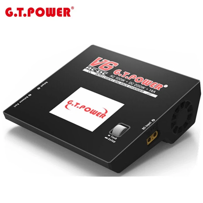 

G.T.POWER V6 AC 100W DC 200W 14A 100-240V Intelligent Balance Charger For NiCd/NiMH LiPo LiFe LiIo LiHV Pb (Lead-acid) Batterys