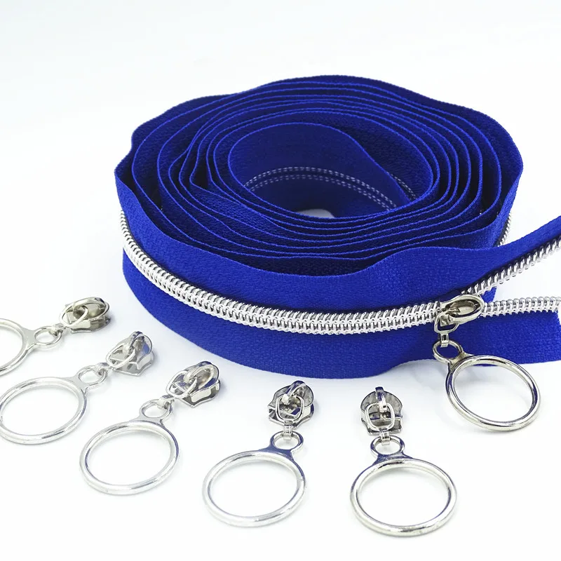 5# Golden Silver Tooth Bulk Nylon Zipper Coil sliders Code Decoration Luggage Garment Purse Bags DIY Home Sewing Accessories | Дом и сад