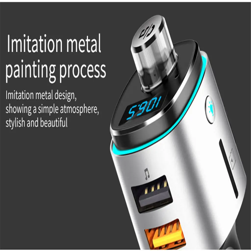 

Автомобильное зарядное устройство, Многофункциональный Bluetooth 5,0, громкая связь, FM-передатчик, mp3-плеер