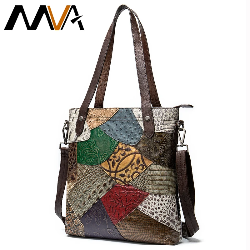 

Сумка MVA женская из натуральной кожи, саквояж на плечо, повседневный роскошный тоут, дизайнерский чемоданчик кросс-боди в богемном стиле