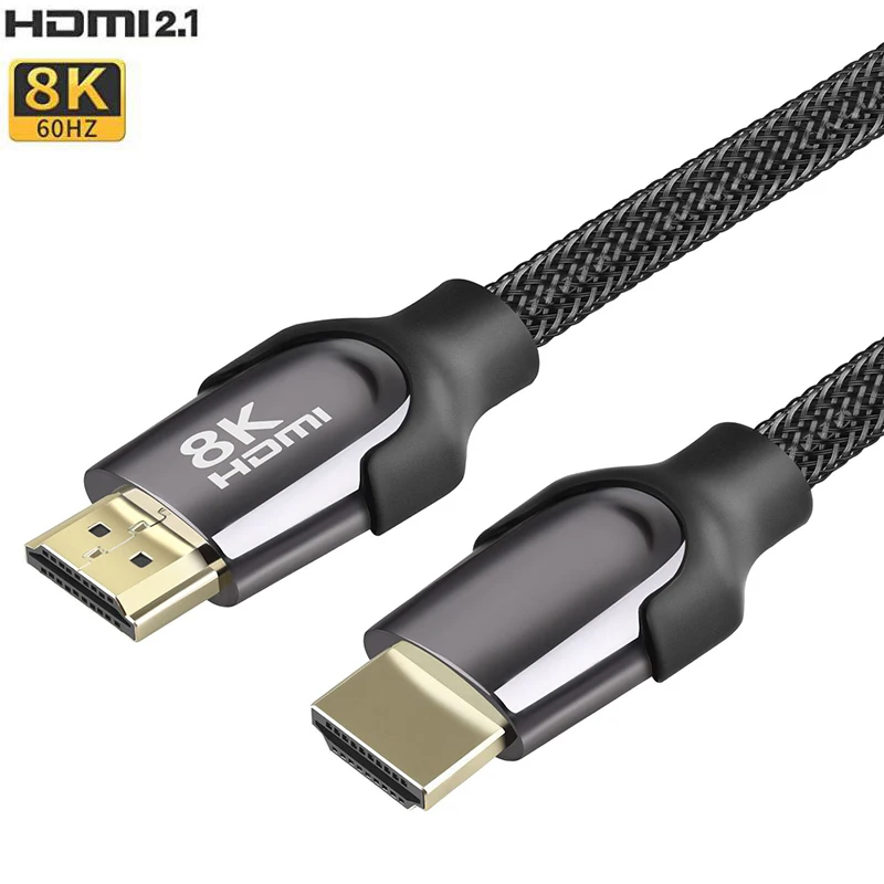 3 м 8K HDMI совместимый кабель высокоскоростной 2 1 позолоченный HD для подключения к
