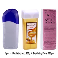 professional wax heater hair removal machine women epilator wax dipping pot depilatory heater with depilatory wax 100pcs paper