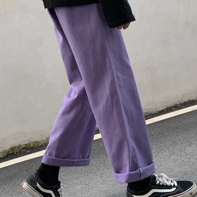 Бриджи женские хлопковые брюки-Капри с завышенной талией и широкими штанинами