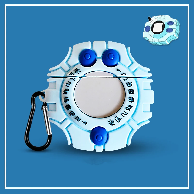 Силиконовый защитный чехол для наушников Apple Airpods 1 2 3D милый Digimon Monster Agumon Digivice Koromon