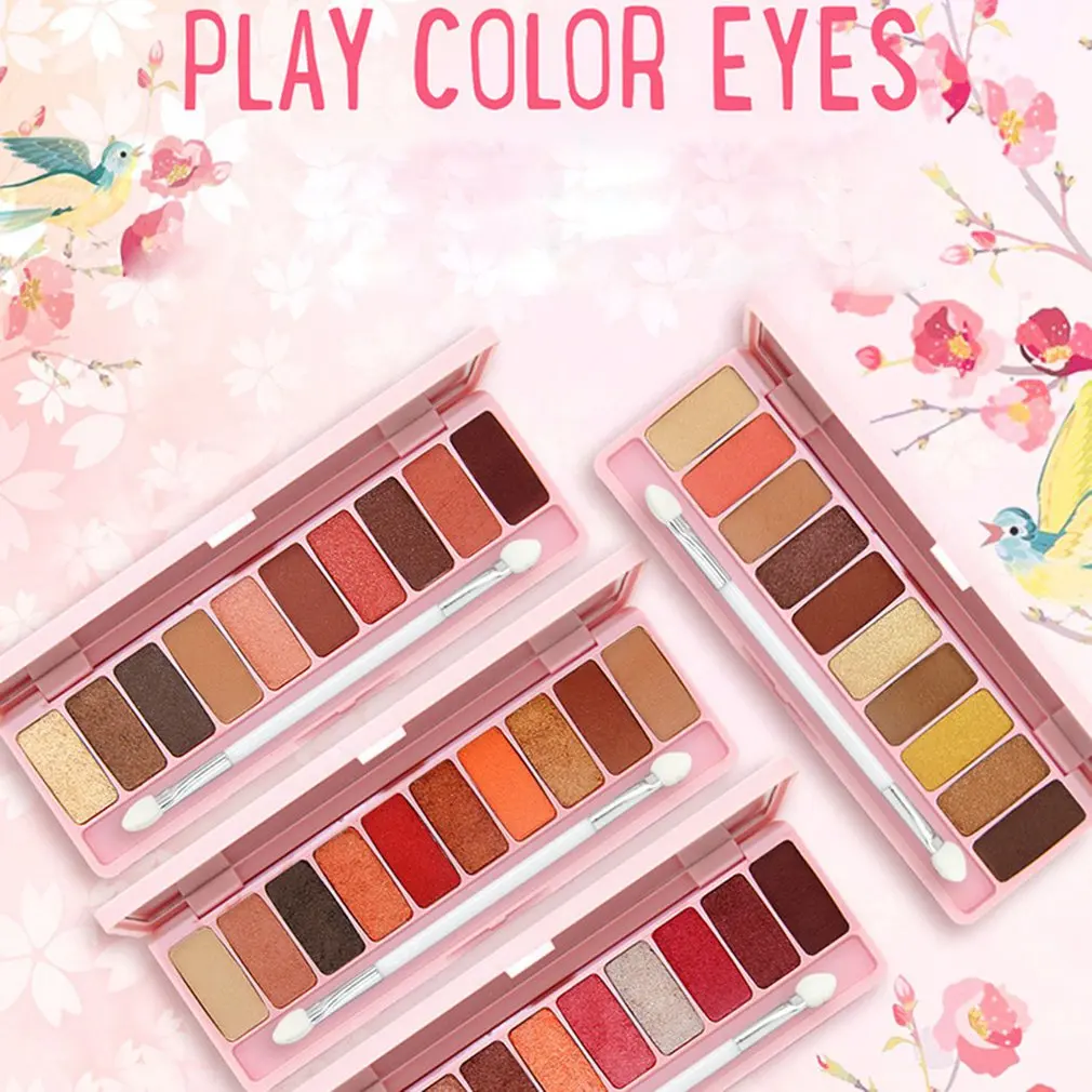 

Hojo Peach Art Silk Slide Ten Color Eye Shadow Plate Not Fly Powder