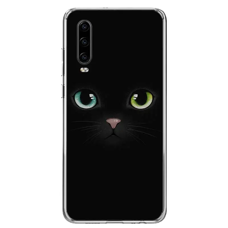 space moon cute cats phone case for huawei p30 p20 p40 p50 mate 40 30 20 10 pro p10 lite customized gift coque cover capa free global shipping