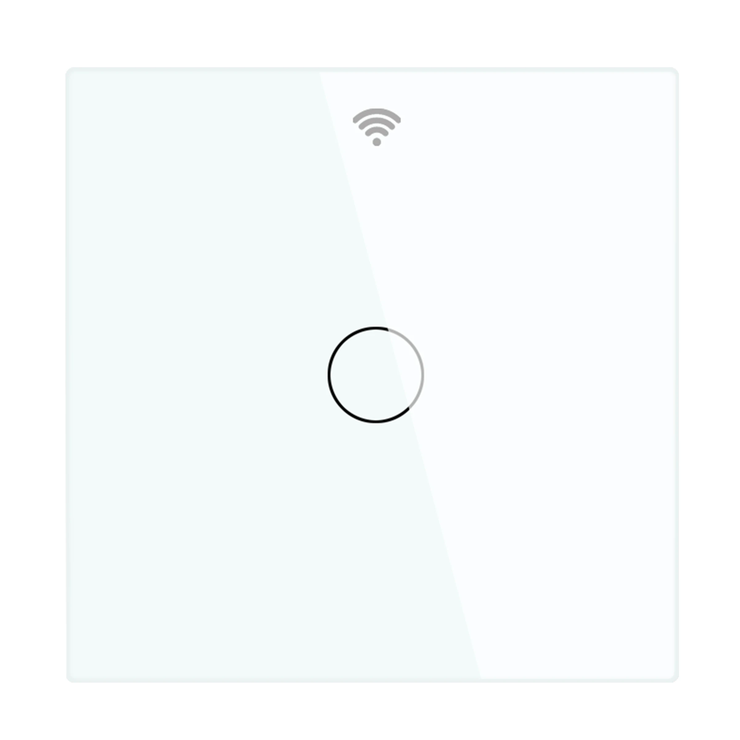 White 1 Gang Умный сенсорный переключатель, Wi-Fi светильник, ЕС 1 2 3 банды, RF Tuya App, голосовой беспроводной пульт дистанционного управления, работает с Alexa Google Home - Цвет: White 1 Gang