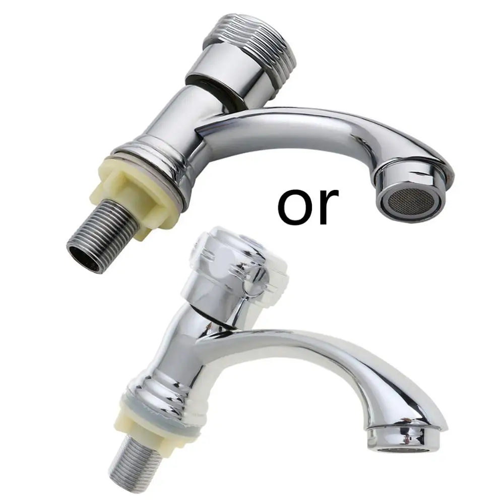 

Zinc Alloy Bathroom Faucet Durable Single Handle Basin Faucet Deck Mounted Sink Single Cold Water Tap for Home Bath Kitchen