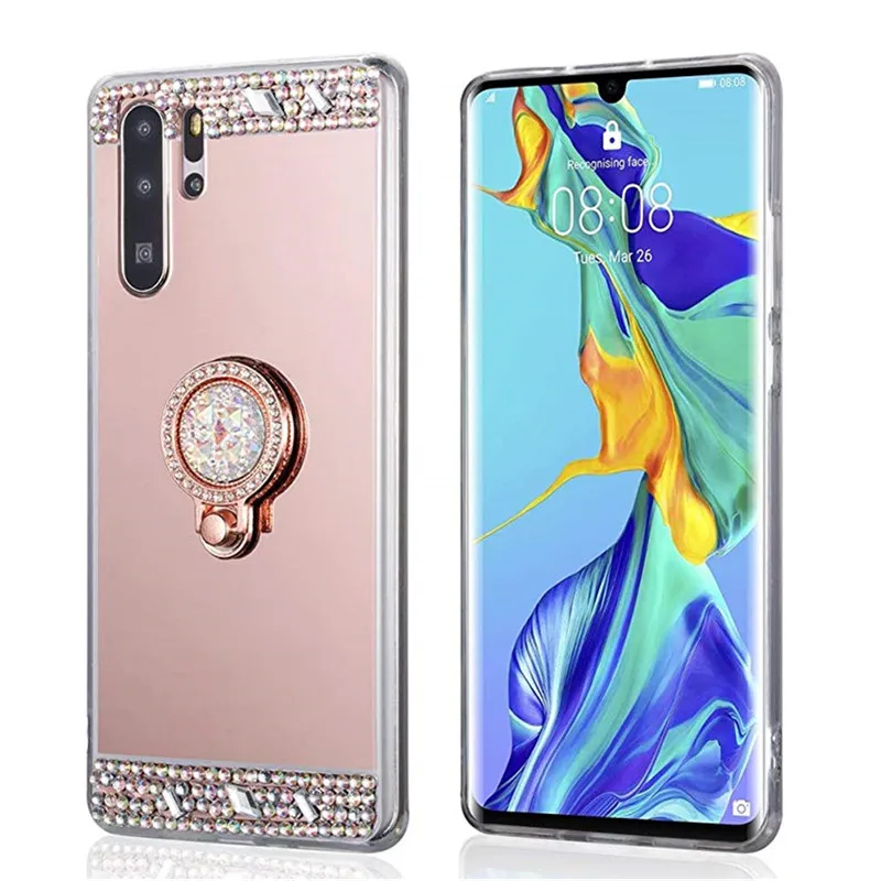 Чехол Honor 20 10i 9X Premium 8X 7A блестящее зеркало силиконовое кольцо чехол для телефона