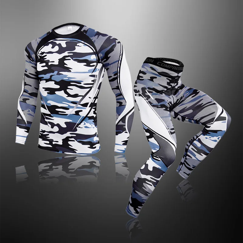 Рашгард спортивный мужской из 2 предметов для тренажерного зала фитнеса бега