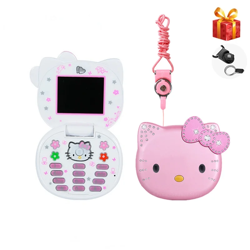 

Cute Mini Girl Mobile Phone Quad Band Flip Cartoon Unlocked Kids Children Dual Sim 2G GSM Keyboard Botton Unlocked CellPhone