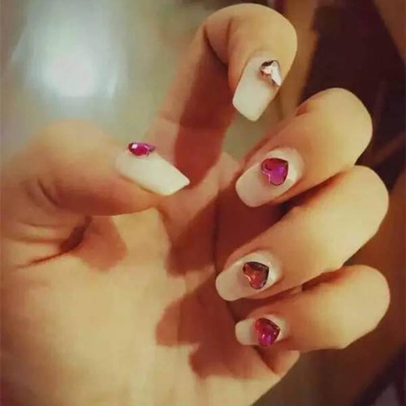 Все размеры в форме сердца с острым носком Необычные камни стразы из хрусталя