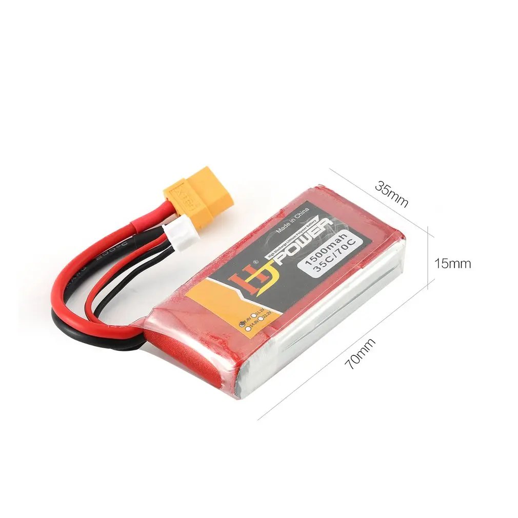HJ 7,4 V 1500MAH 35C 2S Lipo аккумулятор XT60 разъем Перезаряжаемый для RC гоночный Дрон вертолет модель автомобиля лодки