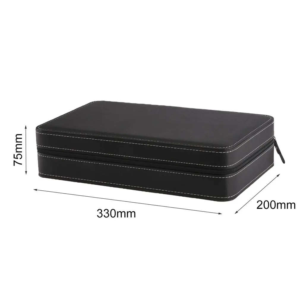 

Portable 12 Slots Watch Display Box Storage Organizer With Zipper Style Multi-functional Bracelet Display Case