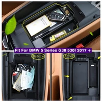 accessories central console armrest container storage box holder tray stowing tidying for bmw 5 series g30 530i 540i 2017 2021
