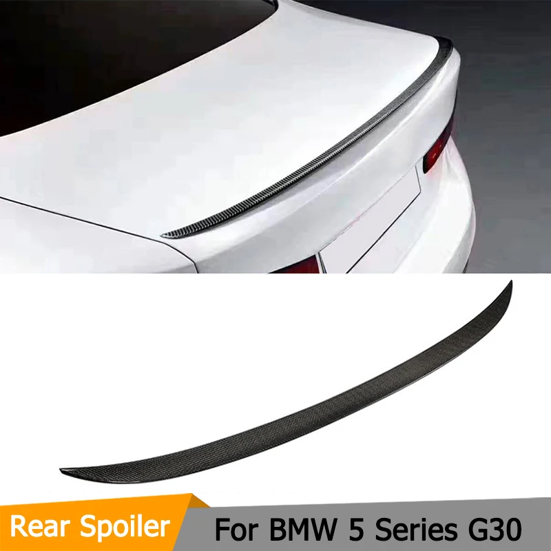

Car Rear Trunk Spoiler Boot Lip Wing For BMW 5 Series G30 G38 Base Sedan M Sport 2017-2019 Carbon Fiber Rear Trunk Spoiler Wing