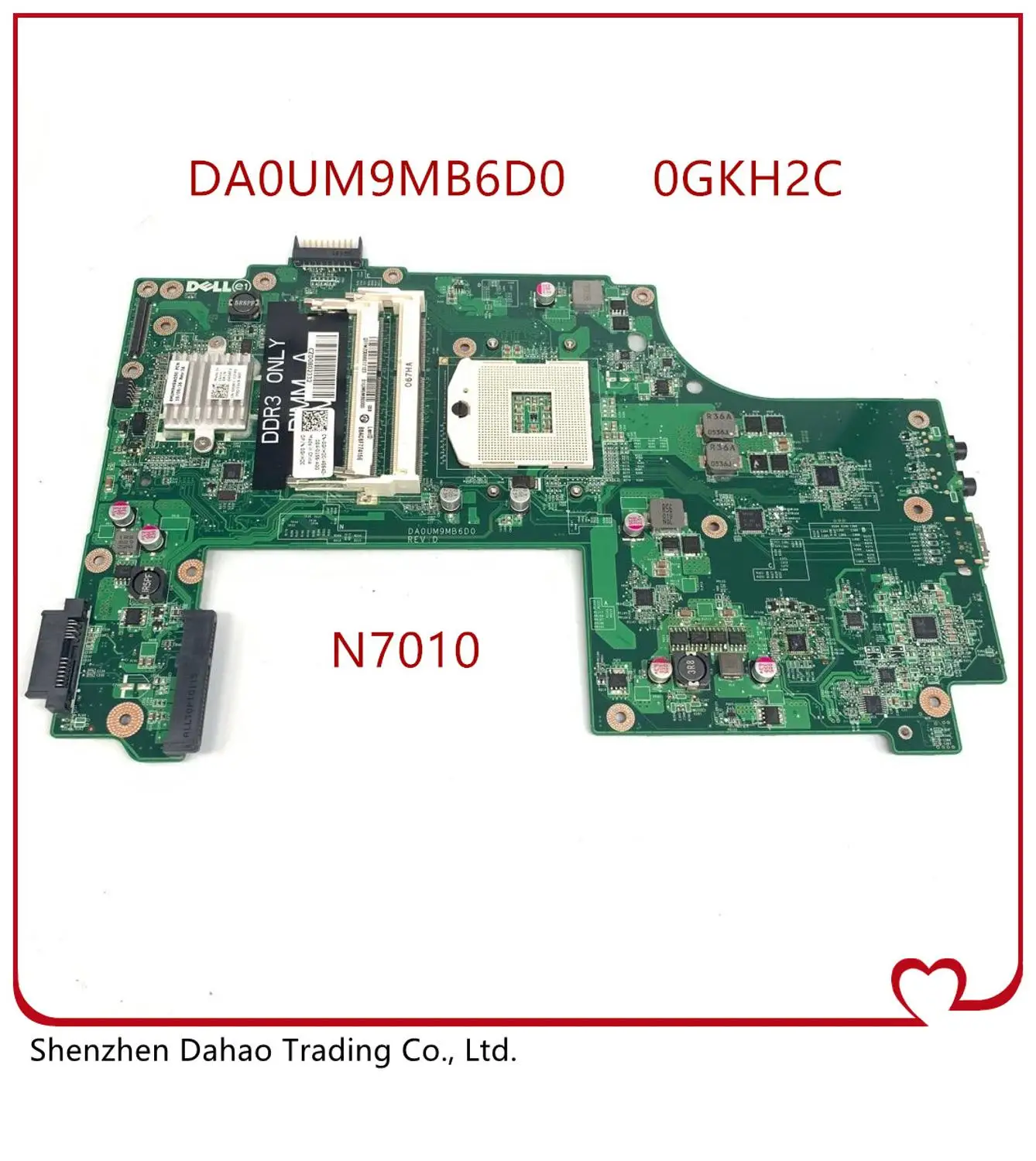0GKH2C CN-0GKH2C GKH2C For DELL 17R N7010 Laptop Motherboard DA0UM9MB6D0 Original mainboard WITH HM57 (Free Shipping) 100%