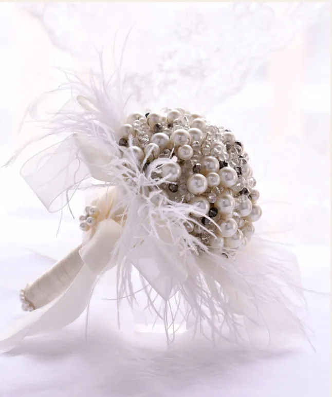 

Свадебные аксессуары красивый букет для невесты Кристаллы Стразы жемчужины свадебные букеты Невеста Цветок