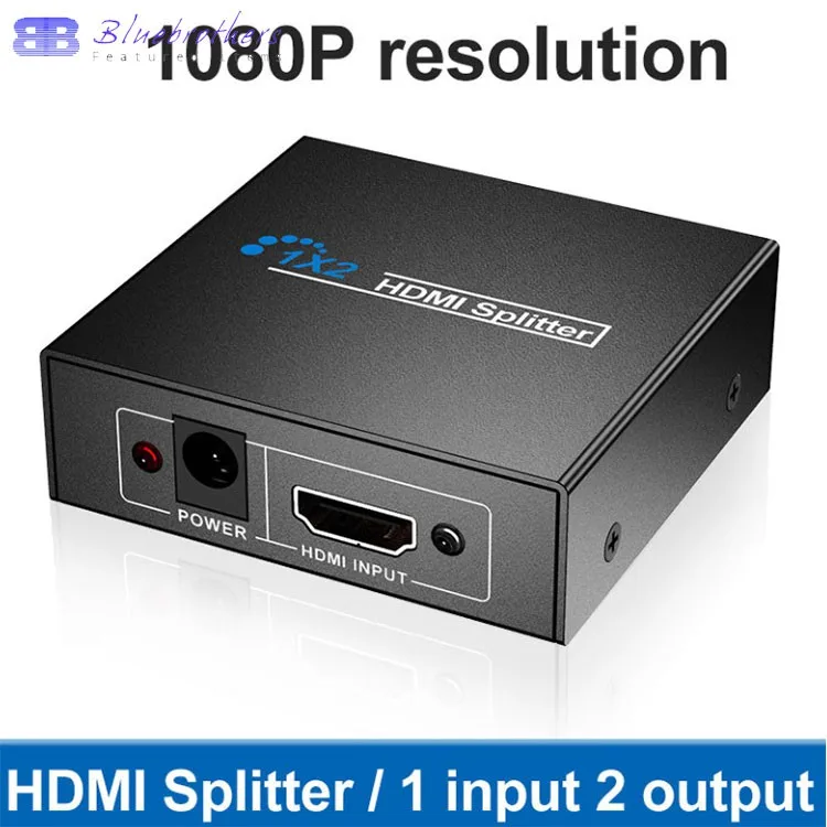 HDCP 1080P 1 в 2 выхода HDMI сплиттер усилитель двойной дисплей для HDTV DVD PS3 от до