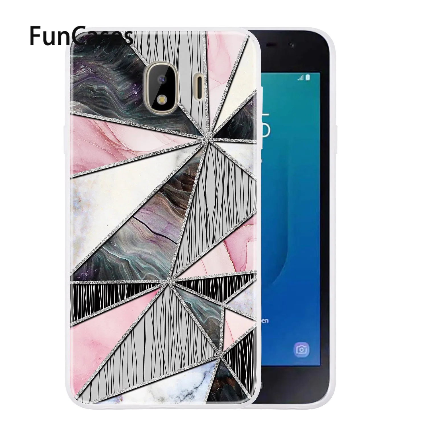 Треугольные мягкие чехлы из ТПУ для Samsung J4 Plus мягкий силиконовый чехол Galaxy coque + Prime