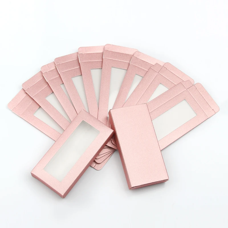 

50pcs Wholesale eyelash Packing box blank eyelashes package Multicolor paper box Eyelashes customized flash packing box makeup