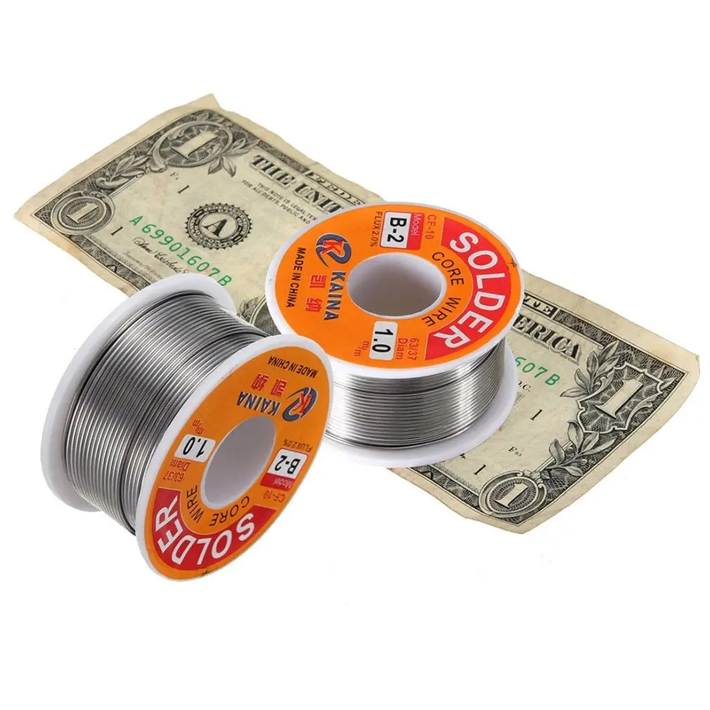Оловянно свинцовая проволочная катушка припоя провод для электропайки 1 мм 63/37 с