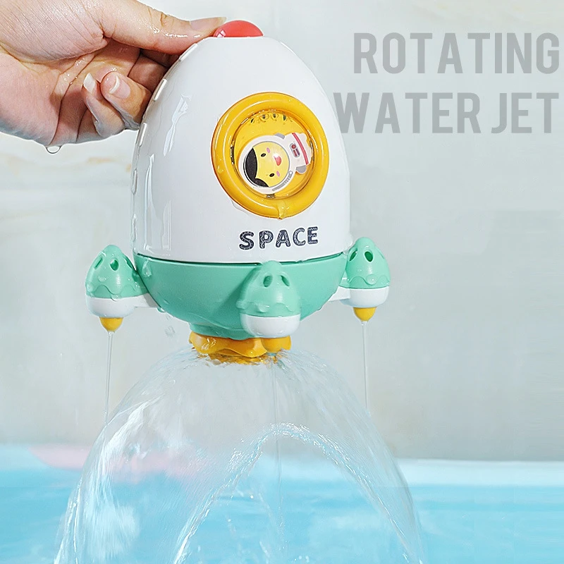 

Bath Toy Space Rocket Toddler Bath Toys Baby Bath Toy Rotating Spray Water for Baby Baby Shower Bath Toys for Toddlers