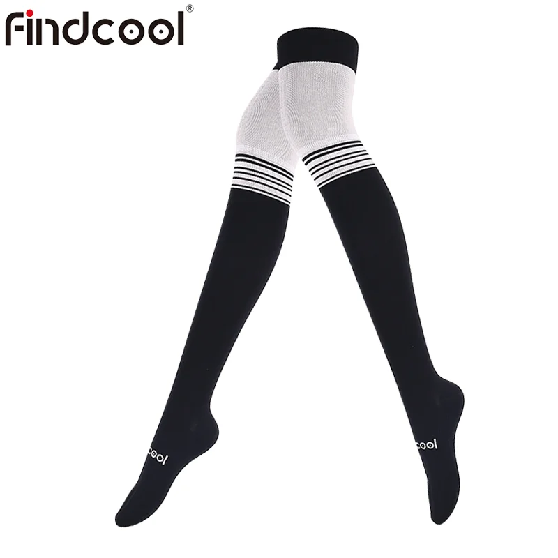 

Компрессионные спортивные носки для бега Findcool, женские модные носки выше колена для йоги, пипаты, велосипедные уличные носки для пересеченн...