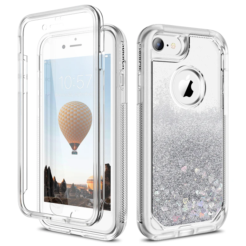 Чехол зыбучий песок с жидкостью для iphone X Xs 7 8 Plus Блестящий жесткий чехол