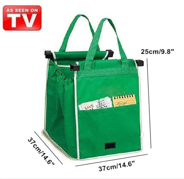 

Supermarket Shopping Bag Eco Friendly Trolley Tote Thicken Cart Bags Large Capacity Handbags Foldable Reusable Cart Bag