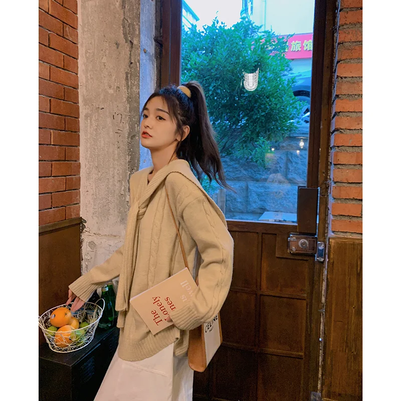 Кардиган Свитер женская одежда свободные и ленивые корейские студенческие