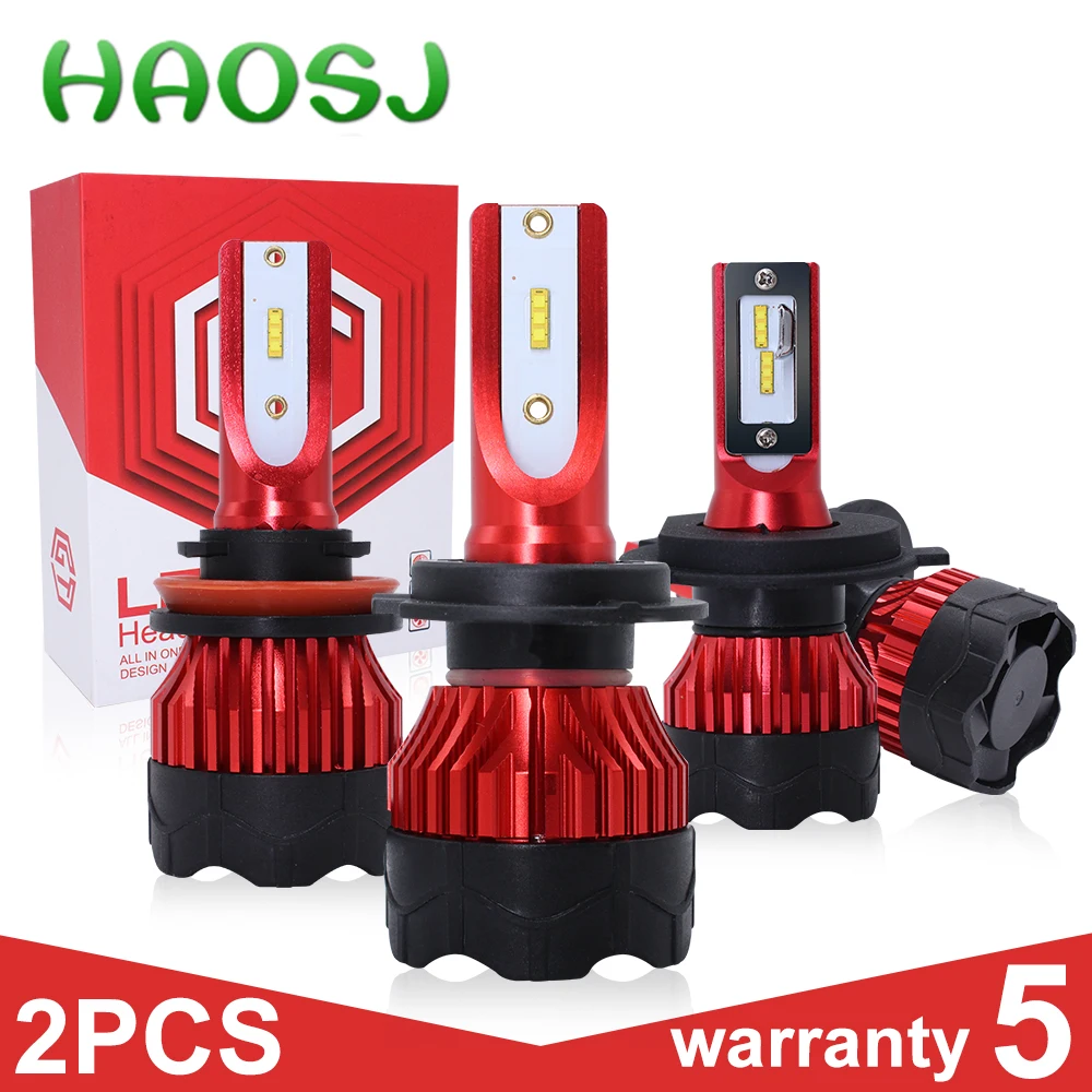 Светодиодная автомобильная лампа H7 H4 светодиодная Автомобильная фара 12 В 6000 лм