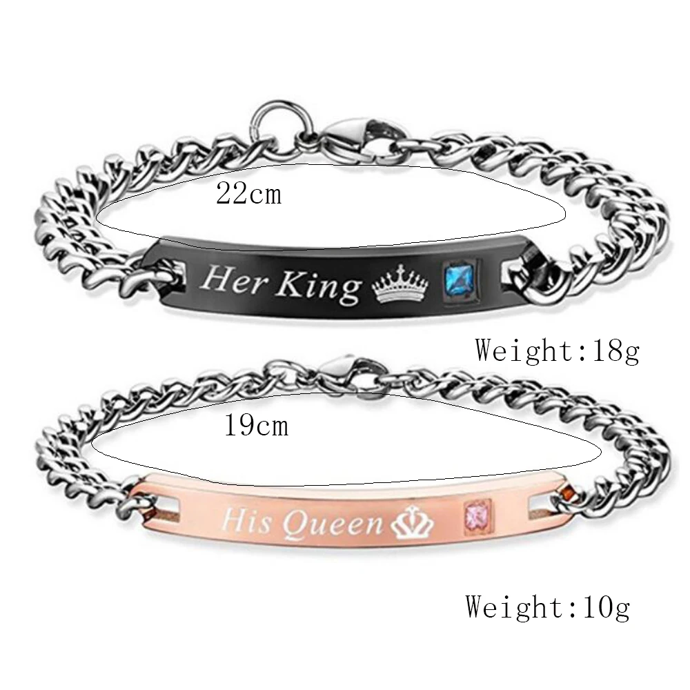 Сделай Сам ее чудовище его Чудовище черный розовое золото Пара Браслеты из