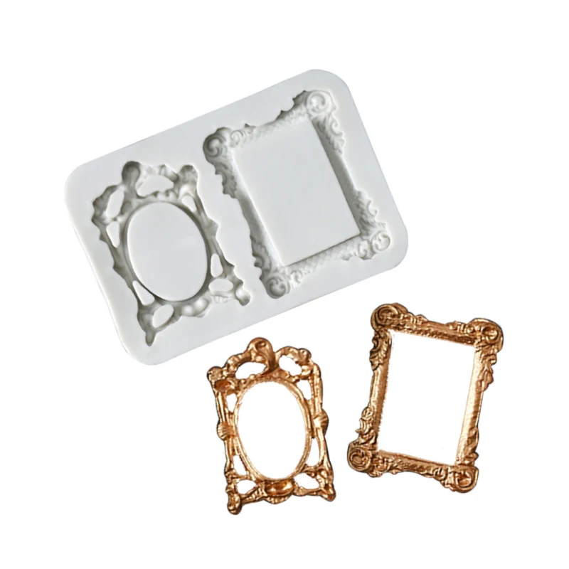 Европейский стиль зеркальная рамка силиконовая форма Шоколадные инструменты