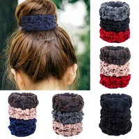 3pcslot fabric scrunchie elastic hair bands tie rope women rubber band ponytail holder headband gum for girls hair accessories
