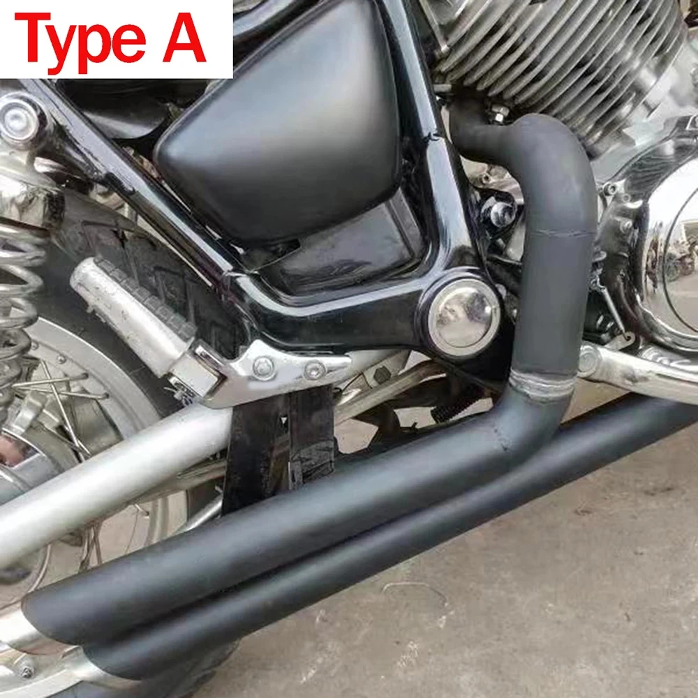 Выхлопная труба для мотоцикла Yamaha Virago XV 750 XV1100 выхлопная в шахматном порядке со