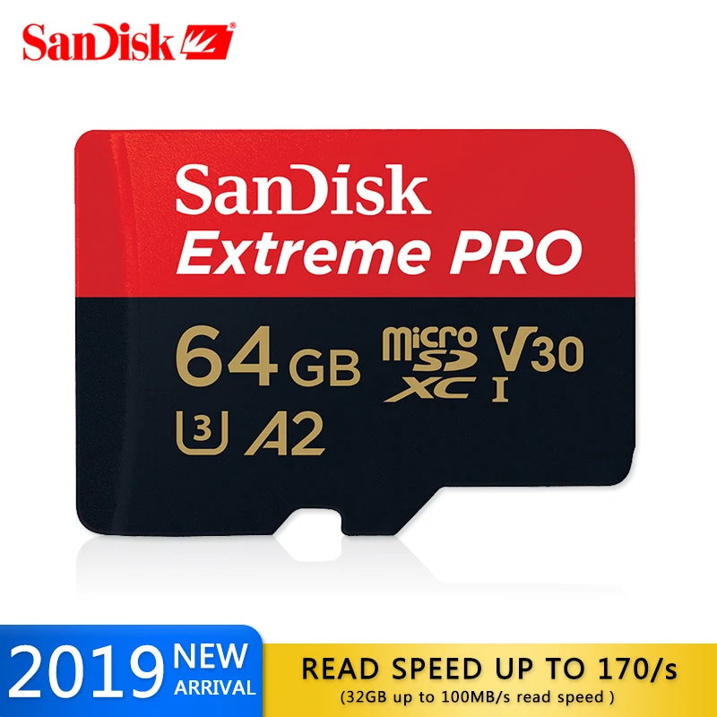 Sandisk Extreme Pro Micro SD Card до 170 МБ/с. A2 V30 U3 64 Гб 128 sandisk TF карта, карта памяти Micro SD 32 ГБ карта SDXC флэш карты в формате 4K UHD