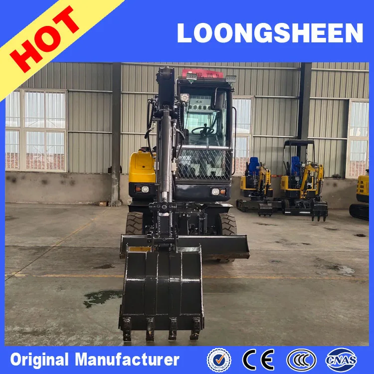 

4-Ton CVT System Diesel Engine Mini Wheel Excavator For Sale