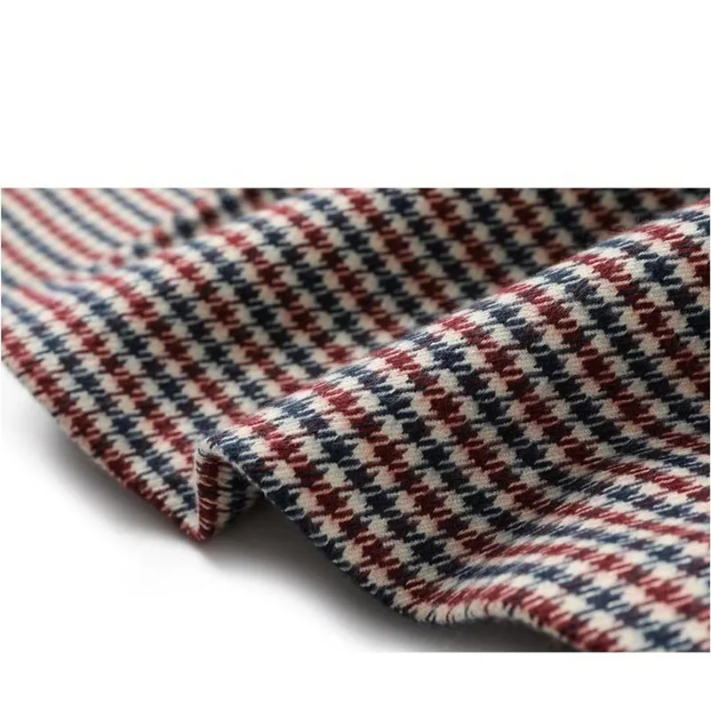 Autumn/Winter Niche Design Jacket Oversize Plaid Stitching Fake Two Harajuku High Street Warm Lapel Long Sleeve Loose Trend Coat