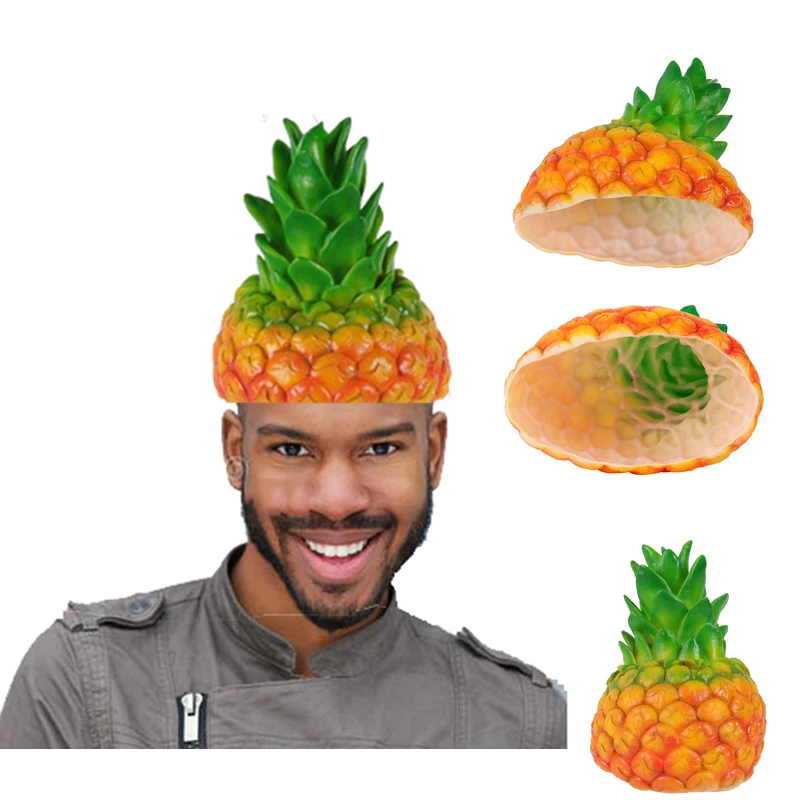 Карнавал вечеринка фрукты ананас дракон шапки клубника Забавный силиконовый