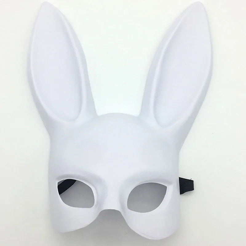 

Rabbit mask Halloween bunny girl show mask dance party half face bar party rabbit ears mask