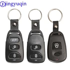 Jingyuqin для Hyundai Tucson Accent Santa Fe 123 сменный пульт дистанционного управления для автомобильного ключа чехол Брелок без держателя аккумулятора