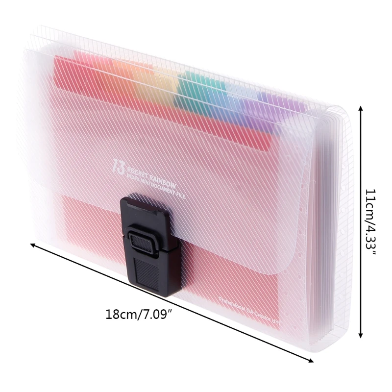 

A6 Rainbow Expanding Document Bills Folder 13 Pocket School Accordion Folder