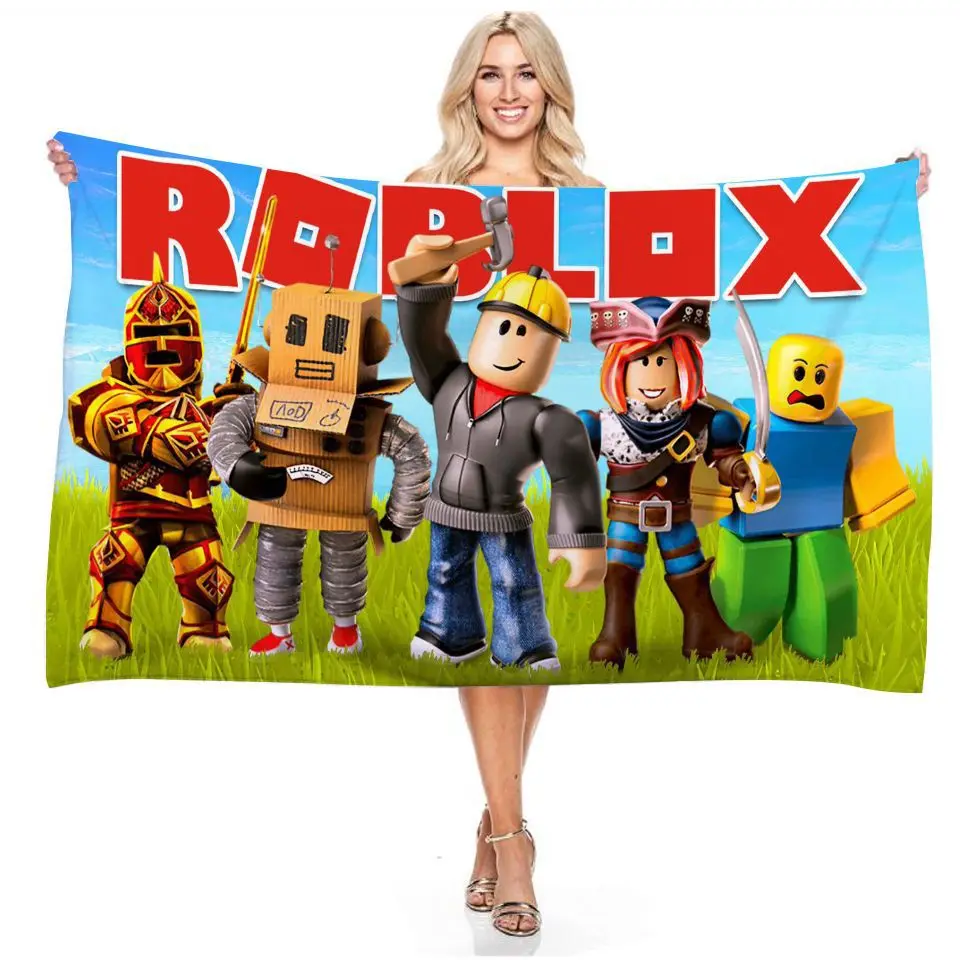 Полотенце для ванной Roblox из полиэстера пляжа путешествий игровое полотенце |