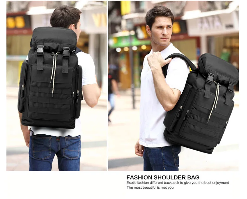 

Unisex 60L Large Capacity Oxford Outdoor Travel Waterproof Shoulders Package Male Luggage Backpack Mountaineer