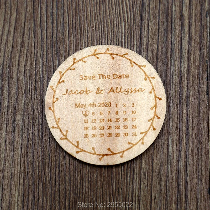 Персонализированный Свадебный календарь сохраняющий магниты на дату обычное