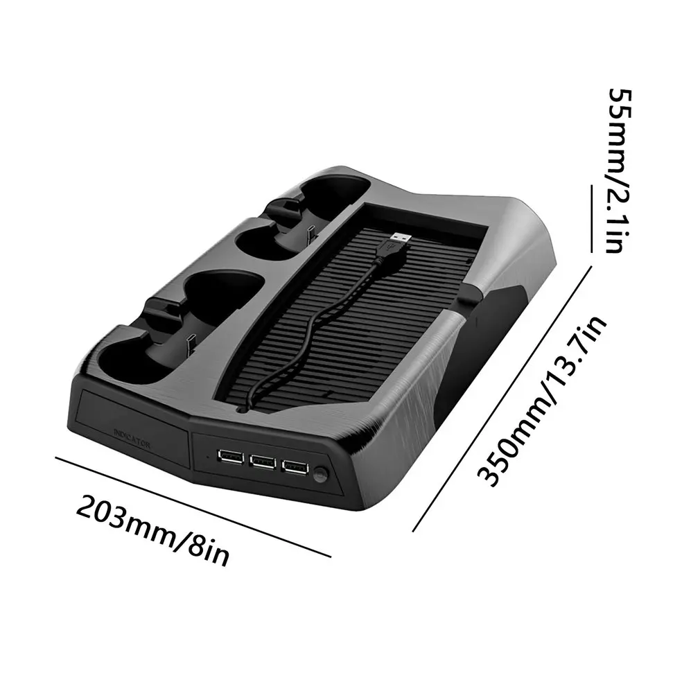 

Vertical Cooling Fan Stand Digital Edition For PS5 With 14 Game Slot 3 Hub Port Dual Controller Charging Station