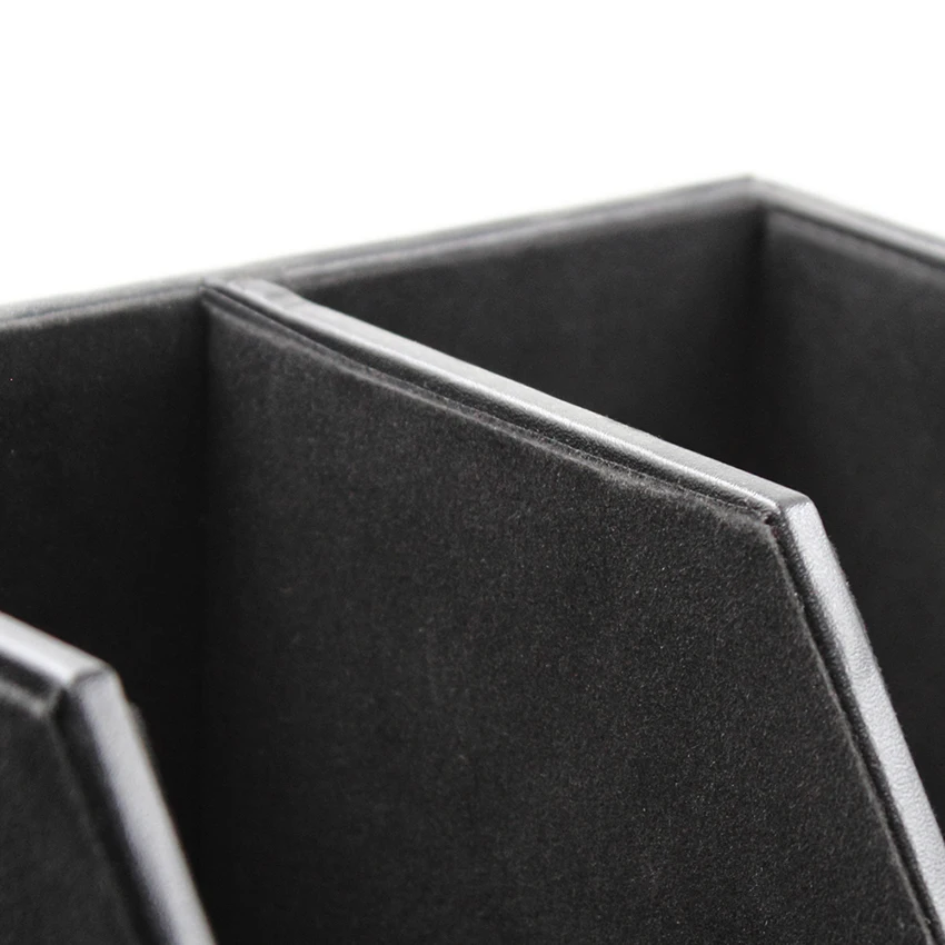 Офисный Настольный держатель для файлов из искусственной кожи двухслойный