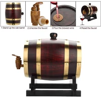 1 53l wood barrel vintage oak beer brewing tools tap dispenser for rum pot whisky wine mini bar tools home brew beer keg