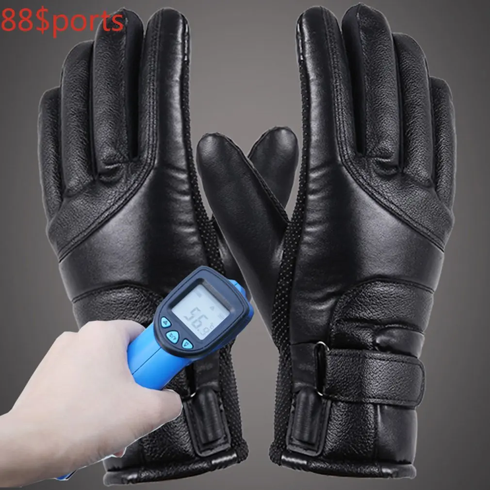 

Unisex Electric Heated Glove Waterproof Moto Touch Screen Battery Powered Thermal Winter Motorcycle Racing Fishing Skiing Gloves